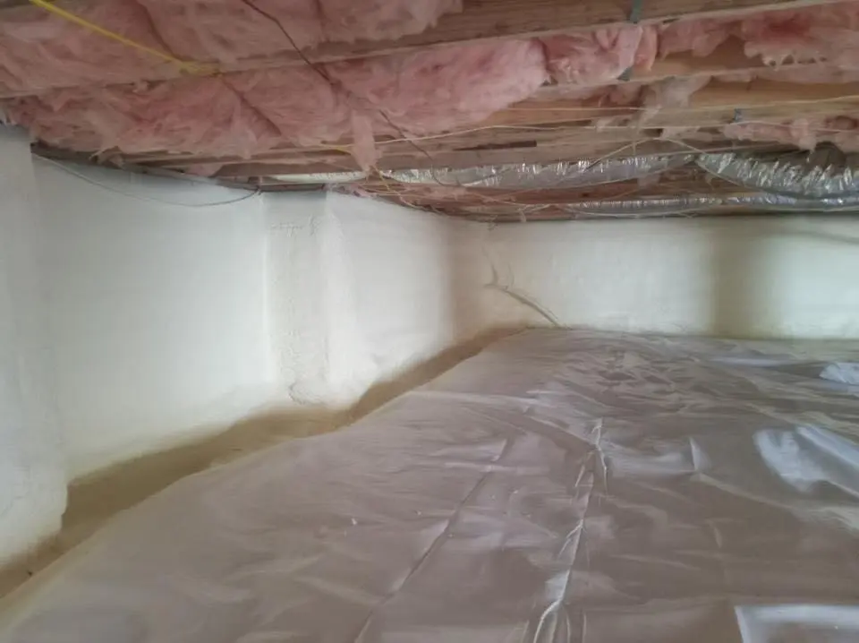 Crawl space encapsulation with closed-cell spray foam for Roof Waterproofing in Waynesboro